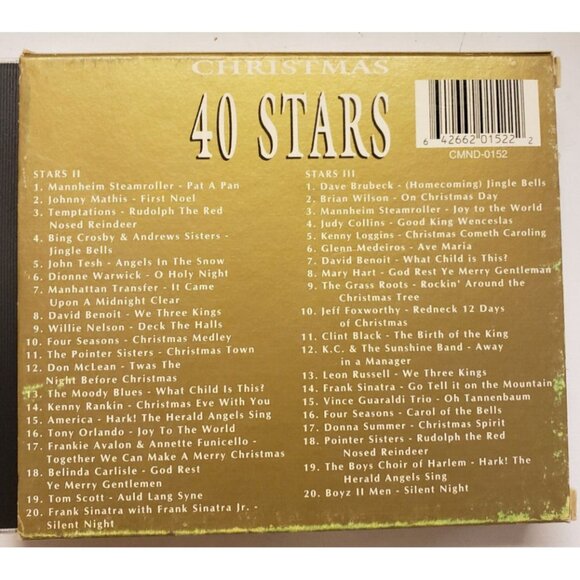 CD "40 Stars -2 CD Holiday Collection" Bing Crosby Dionne Warwick Willie Nelson - Picture 3 of 5